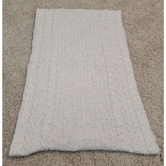 Hm Infinity Scarf Cable Knit Wool Blend Cream Color Granola Girl - Picture 1 of 3